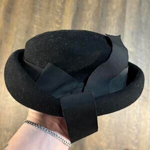 Classic Black Felt Bowler Hat - Women's Dress Hat